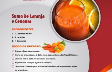 Sumo de laranja e cenoura